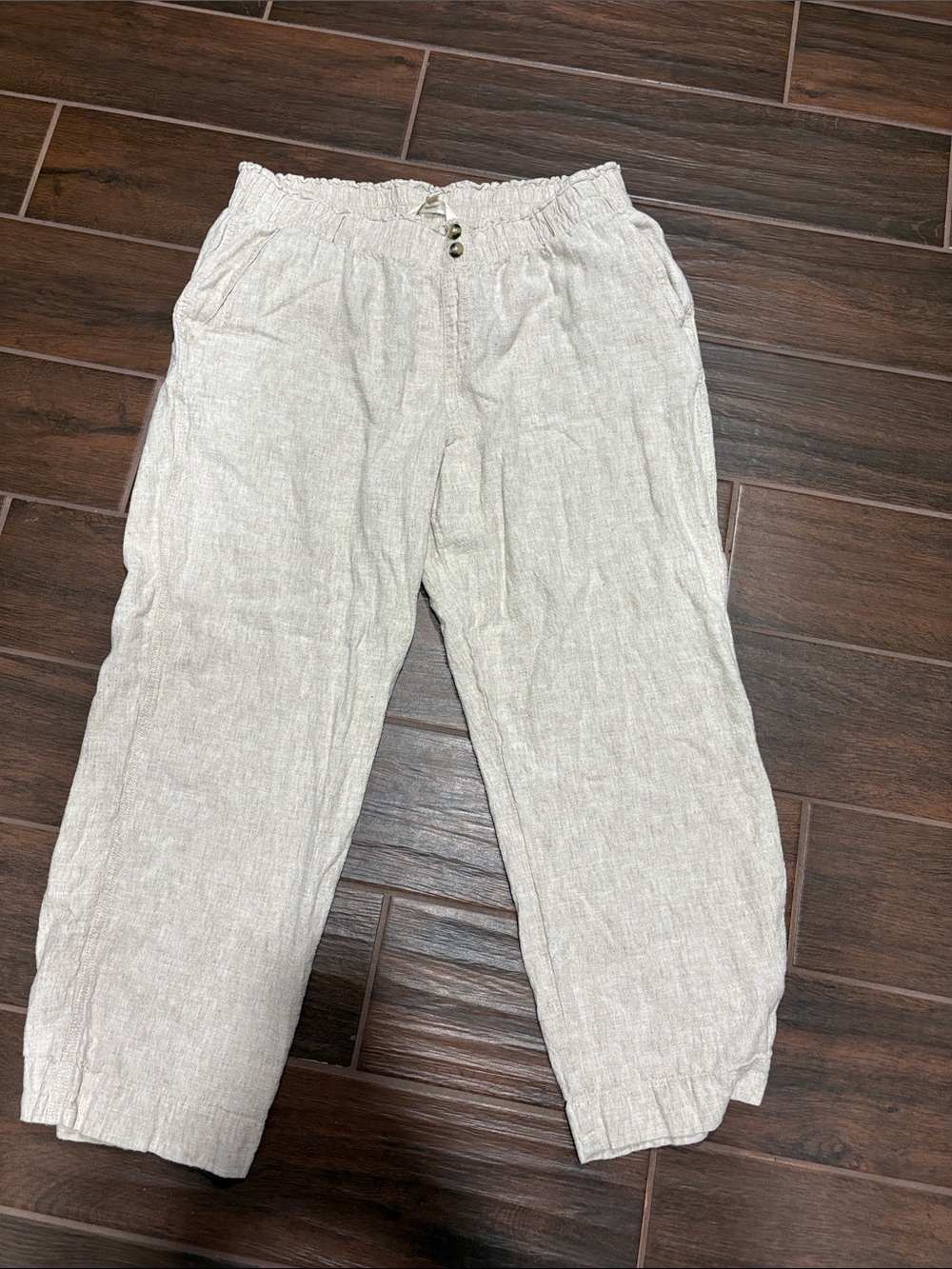 Briggs New York Natural-Tone Linen-Blend Relaxed Chinos